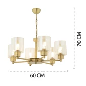 Apliqa Geneva 6 Lı Eskitme Modern Yatak Odası  Salon Avize thumbnail 7