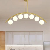 Fralde 7 Li Gold Modern Mutfak Cafe Restoran için Uygun Retro Salon Avize thumbnail 2