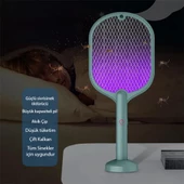 Coofbe Çok Katmanlı  UV Işıklı Şarjlı 3000V Elektrikli Sivrisinek Öldürücü Sinek Kovucu Raket - 3