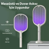 Coofbe Çok Katmanlı  UV Işıklı Şarjlı 3000V Elektrikli Sivrisinek Öldürücü Sinek Kovucu Raket - 2