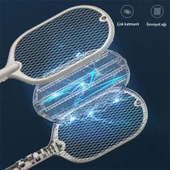 Coofbe Çok Katmanlı  UV Işıklı Şarjlı 3000V Elektrikli Sivrisinek Öldürücü Sinek Kovucu Raket - 11