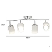 Apliqa Riley 4Lü Krom Spot Bardak Camlı Modern Koridor Mutfak Salon Plafonyer Avize thumbnail 7