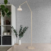 Aksu Beyaz Silme Dekoratif Tasarım Modern Retro Salon Lambader thumbnail 2