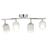 Apliqa Riley 4Lü Krom Spot Bardak Camlı Modern Koridor Mutfak Salon Plafonyer Avize thumbnail 2