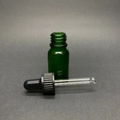 10Ml Yeşil Cam Damlalıklı Şişe , Siyah Plastik Kapak , 10 Cc Yeşil Cam Damlalıklı Şişe x 6 Adet thumbnail 2