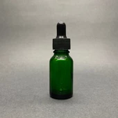 15Ml Yeşil Cam Damlalıklı Şişe , Siyah Plastik Kapak , 15 Cc Yeşil Cam Damlalıklı Şişe x 6 Adet thumbnail 2