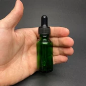 20Ml Yeşil Cam Damlalıklı Şişe , Siyah Plastik Kapak , 20 Cc Yeşil Cam Damlalıklı Şişe x 6 Adet thumbnail 1