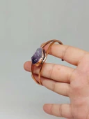 Ametist Taşı Bakır Bileklik (52586) thumbnail 4