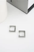 Kadın 316 L Paslanmaz Çelik 1.5 cm Kare Küpe thumbnail 2