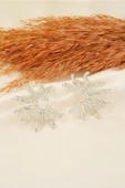 Kadın Özel Tasarım 4 cm Güneş Figürlü Küpe - 2
