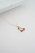 Kadın Kiraz Figürlü Zirkon Taşlı Kolye thumbnail 1