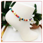 Renkli Bambu Boncuk - Sedef Taş - Hilal Kadın Halhal - 2