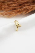 Kadın Altın Kaplama Zirkon Taşlı Çivi Model Earcuf Kıkırdak Küpe thumbnail 1