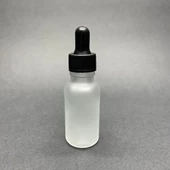 20 Ml Siyah Plastik Kapaklı Buzlu Cam Damlalıklı Şişe  , 20Cc Damlalıklı Buzlu Cam Şişe x 6 Adet - 2