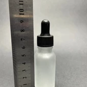 20 Ml Siyah Plastik Kapaklı Buzlu Cam Damlalıklı Şişe  , 20Cc Damlalıklı Buzlu Cam Şişe x 6 Adet - 3