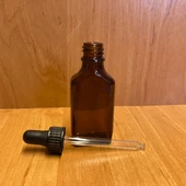 30 Ml Siyah Plastik Kapaklı Yassı Amber Cam Damlalıklı Şişe , 30 Cc Kahverengi Damlalıklı Şişe x 6 Adet thumbnail 3