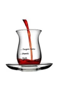 Paşabahçe 96029 Çayımın Demi Çay Seti Çay Bardağı Tavşan Kanı 8 Parça 4 Bardak 4 Tabak - 1