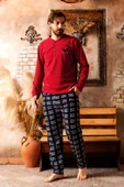 Nisanca 3 Renk Kışlık Erkek Polar Pijama Takımı - 3