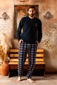 Nisanca 3 Renk Kışlık Erkek Polar Pijama Takımı - 6