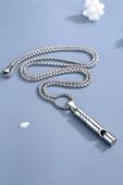 Acil Durum Düdüğü 316L Çelik Kararma Yapmaz Yüksek Desibel Kolye Unisex - TJ-EBK1200 - 1