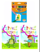 Boyama Seti ( 2 Adet Boyama Kitabı+ Bic 18 li Kuruboya) - 2