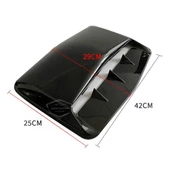 Üniversal Her Araca Uyumlu Geniş Midi Boy Kaput Üstü Havalandırma Izgarası Tavan Vent Air Scoop İthal Shark Tip 42 x 25 cm - 3