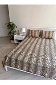 Leopar Çift Kişilik Lastiksiz Çarşaf Ve 2 Adet Yastık Kılıfı - 4