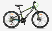 KRON XC 75 24 JANT 21 VİTES MEKANİK DİSK FREN ALÜMİNYUM BİSİKLET MAT SİYAH-BEYAZ/YEŞİL/MAVİ - 1