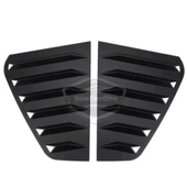 Vw Golf 6 2008-2012 Uyumlu Kelebek Cam Izgarası Kelebek Cam Vizörü Havalandırma Sağ Sol Takım Parlak Siyah - 8