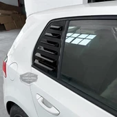 Vw Golf 6 2008-2012 Uyumlu Kelebek Cam Izgarası Kelebek Cam Vizörü Havalandırma Sağ Sol Takım Parlak Siyah - 4