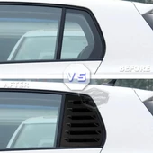 Vw Golf 6 2008-2012 Uyumlu Kelebek Cam Izgarası Kelebek Cam Vizörü Havalandırma Sağ Sol Takım Parlak Siyah - 3