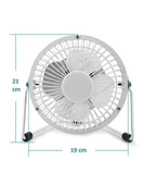 Hadron HDX7252 18 CM Metal Masaüstü USB Vantilatör Beyaz - 1