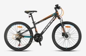 KRON XC 75 24 JANT 21 VİTES HİDROLİK DİSK FREN ALÜMİNYUM BİSİKLET MAT SİYAH-BEYAZ/NEON TURUNCU/MAVİ - 2