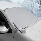 Oto Cam Koruyucu Örtü Ön Cam Brandası Araç Camı Buzlanma Önleyici Ve Koruyucu Branda Cam Üstü Kar Örtüsü Buz Brandası Güneş Önleyici 150 x 85 cm - 1