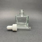 50 Ml Köşeli Model Cam Damlalıklı Şİşe , Plastik Kapaklı , 50 Cc Cam Damlalıklı Kare  Şişe x 6 Adet thumbnail 3