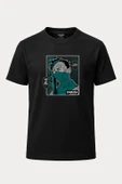 Zabuza Momochi Naruto Baskılı Unisex Bisiklet Yaka Tişört Siyah - 1