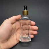 50 Ml Milano Model Cam Damlalıklı Şİşe , Gold Metal Kapaklı , 50 Cc Cam Damlalıklı Milano Şişe x 6 Adet thumbnail 1