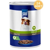 Paw Paw  Kuzulu Yetişkin Köpek Konservesi 400 gr (24 Adet) - 1