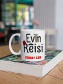 Kişiye Özel Evin Reisi,Evin Hanımı Baskılı 2'li Kupa Bardak Hediyelik - 3