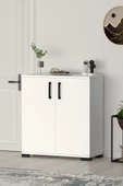 Moonlife Athena Çok Amaçlı 2 Kapaklı ,Kahve Köşesi,Mutfak,Banyo, Kiler Dolabı Beyaz - 3