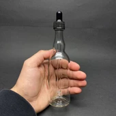 100 Ml Boğumlu Model Cam Damlalıklı Şİşe , Plastik Kapaklı , 100 Cc Cam Damlalıklı Boğumlu Şişe x 6 Adet thumbnail 1