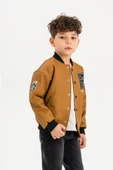 Çıtçıtlı Ribanalı Rock Nakışlı Erkek Çocuk Deri Ceket - 7