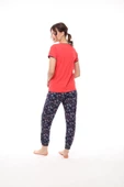 Pijadore 1448 Kadın Kısa Kollu Manşetli Pijama Takım - 3