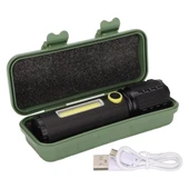 Powermaster JF-72 Power Led, COB Led Zoomlu Flash Özellikli Şarjlı Metal Kasa Profesyonel El Feneri - 3