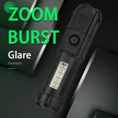Powermaster 109-B Zoomlu Flash Özellikli SMD Ve Power LED’Li Şarjlı Plastik Kasa El Feneri (Powerbank Özellikli) - 3