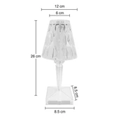 Powermaster HA-1638 Dekoratif RGB LED'li Ambiyans Masa Gece Lambası Şarjlı Dokunmatik Tuşlu - 5