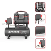 KOBB KBK8S 1.2HP 8Lt 8Bar Yağsız Sessiz Taşınabilir Hava Kompresörü - 6