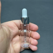 10 Ml Plastik Şişe Cam Damlalıklı  , Gümüş Metal Kapaklı , 10 Cc Cam Damlalıklı PE Şişe x 10 Adet - 1