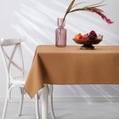 Schafer Home Bianca Keten Polyester Masa Örtüsü 160x250 Cm 1 Parça-Kahverengi thumbnail 1