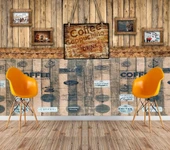 Renkli Duvarlar Kendinden Yapışkanlı Açık Kahve Köşesi Mutfak Salon Kafe Duvar Kağıdı Paneli 70x70cm 1 Adet NW172 - 2
